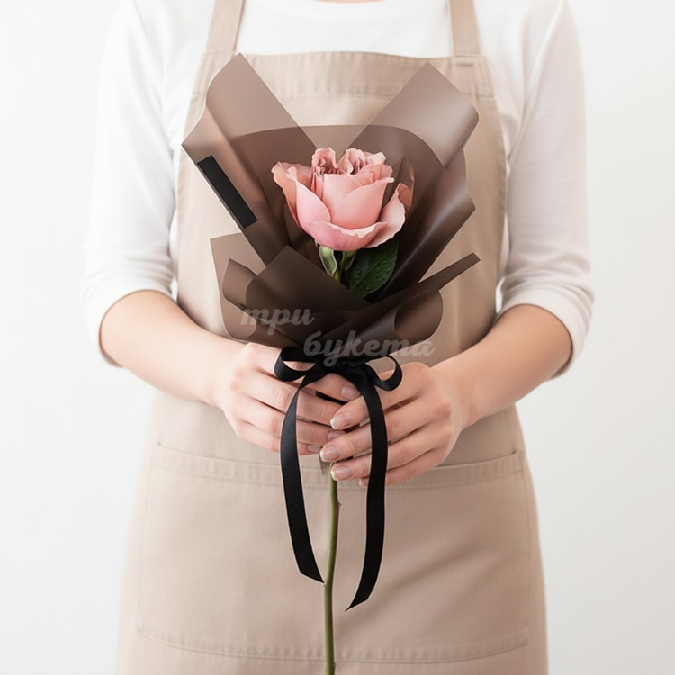 Мини-букет из кремовой розы