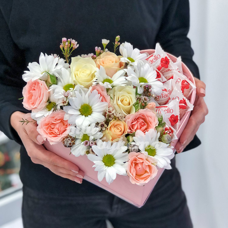 Комп. с Raffaello и розами